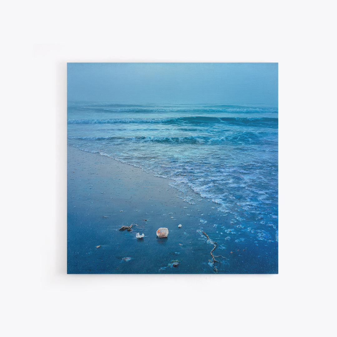 Moody Seascape at Twilight Framed Canvas Print, Above Sofa Art, Mid Century Modern, Living Room Decor, Fine Art, Statement, ASA-1x1-12