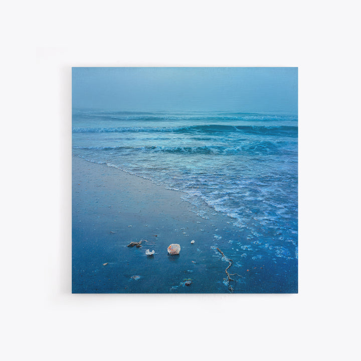 Moody Seascape at Twilight Framed Canvas Print, Above Sofa Art, Mid Century Modern, Living Room Decor, Fine Art, Statement, ASA-1x1-12