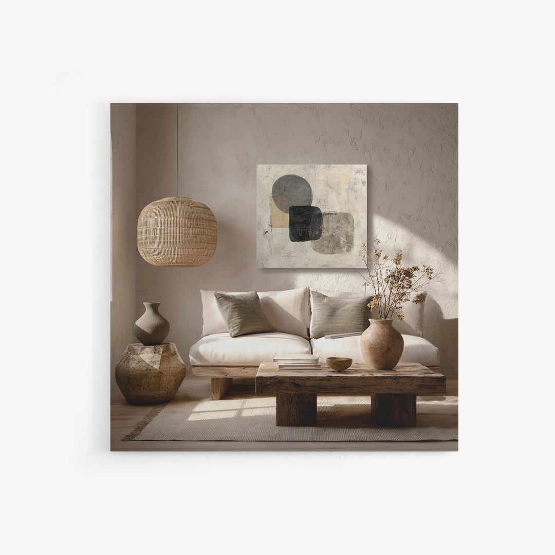 Large Modern Organic Shapes Canvas Print, Above Sofa Art, 3 Piece Wall Art, Living Room Decor, Abstract Art, Statement, ASA-1x1-26