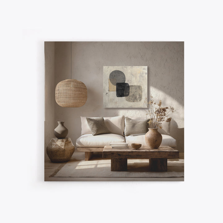 Large Modern Organic Shapes Canvas Print, Above Sofa Art, 3 Piece Wall Art, Living Room Decor, Abstract Art, Statement, ASA-1x1-26