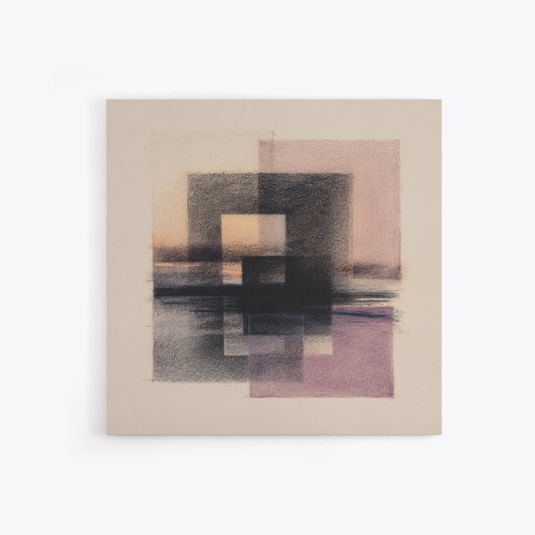 Minimal Black Ink Composition Framed Canvas Print, Above Sofa Art, Gallery Decor, Living Room Decor, Fine Art, Statement, ASA-1x1-32