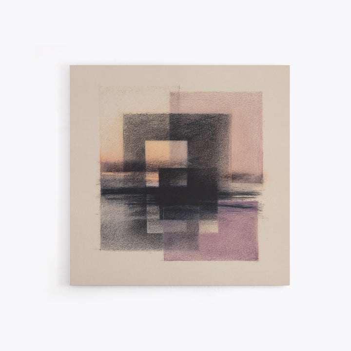 Minimal Black Ink Composition Framed Canvas Print, Above Sofa Art, Gallery Decor, Living Room Decor, Fine Art, Statement, ASA-1x1-32