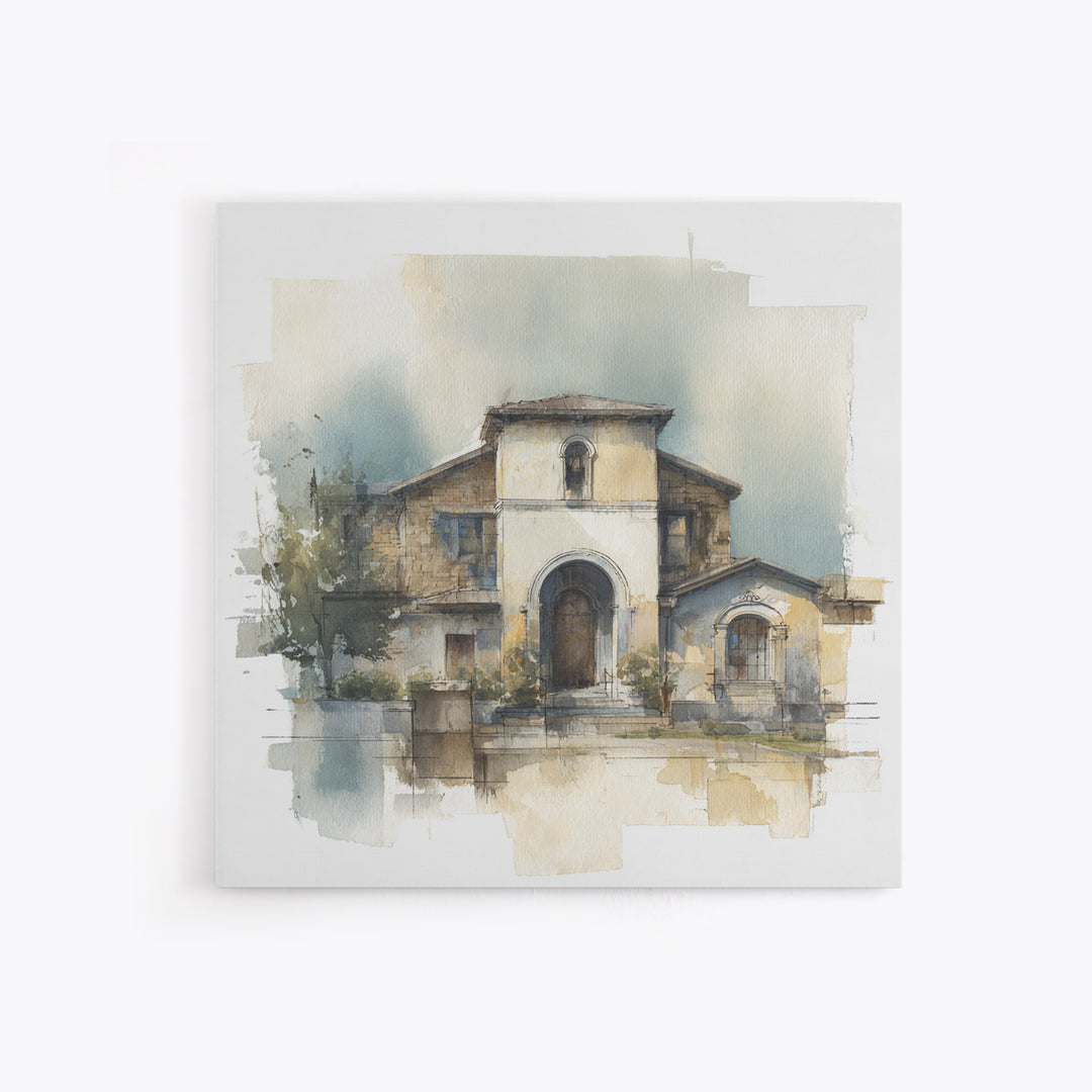 Architectural Arch Study Framed Canvas Print, Above Sofa Art, Minimalist Wall Art, Living Room Decor, Abstract Art, Statement, ASA-1x1-33