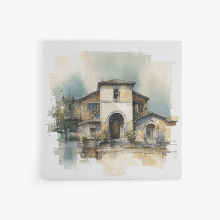Architectural Arch Study Framed Canvas Print, Above Sofa Art, Minimalist Wall Art, Living Room Decor, Abstract Art, Statement, ASA-1x1-33