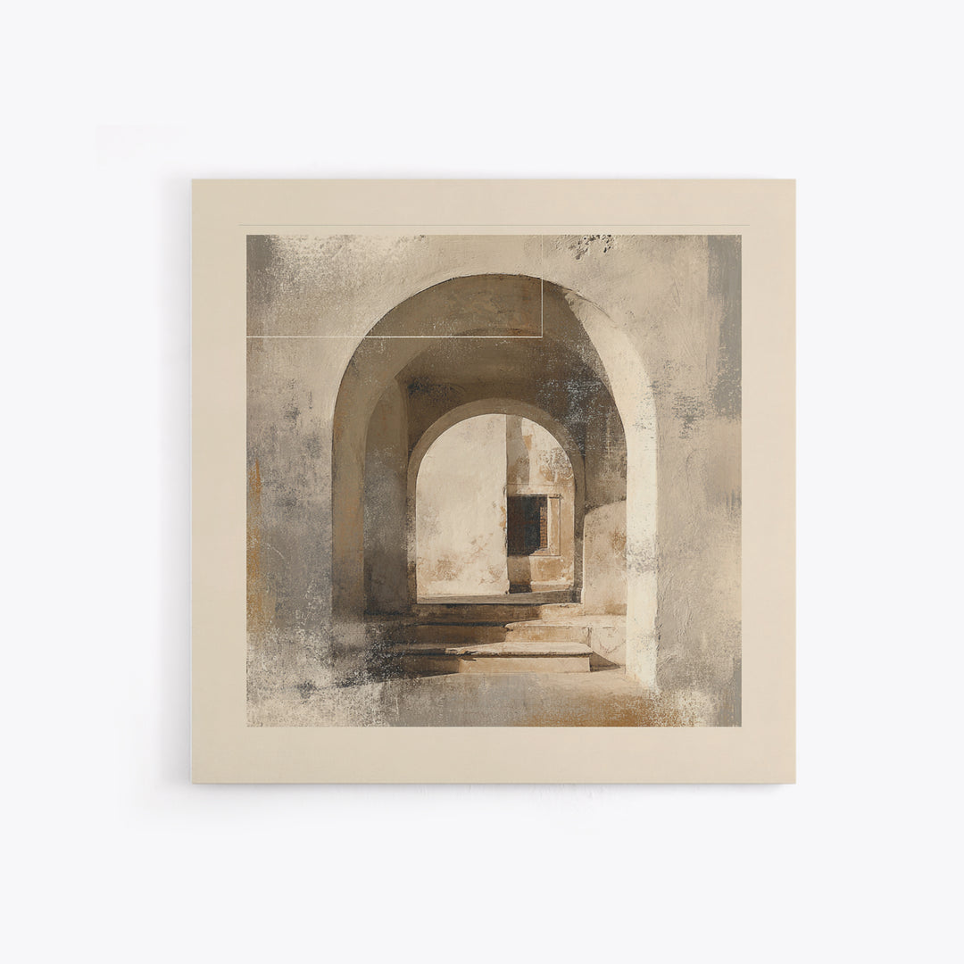 Architectural Arch Study Framed Canvas Print, Above Sofa Art, Minimalist Wall Art, Living Room Decor, Abstract Art, Statement, ASA-1x1-57