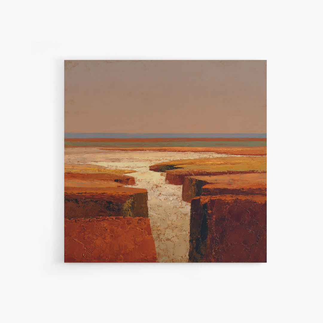 Abstract Canyon Landscape Framed Canvas Print, Above Sofa Art, Living Room Decor, Oil Painting, Statement 007, Set of Prints, ASA-1x1-7