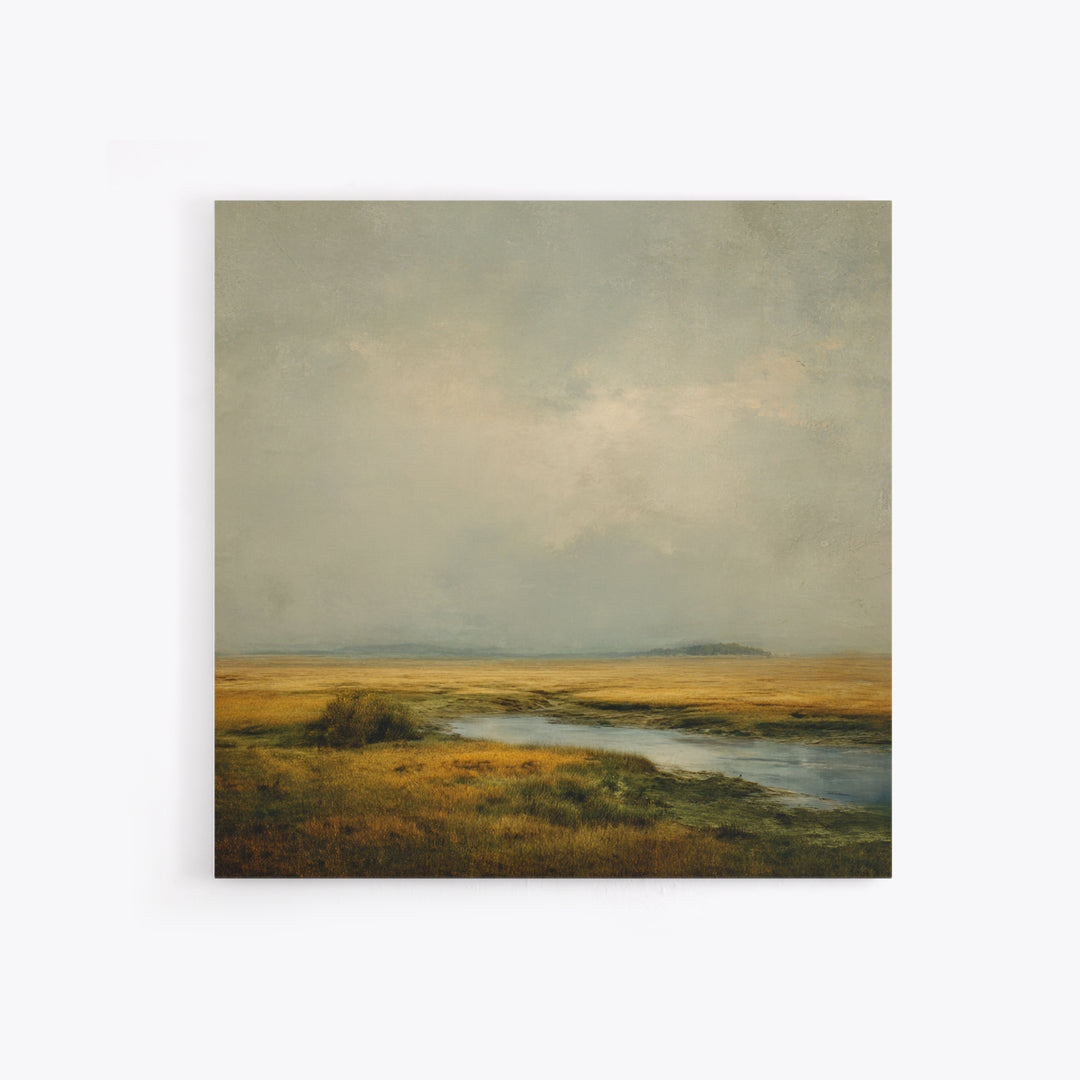 Gallery Style Landscape with Expansive Negative Space Canvas Print, Above Sofa Art, Japandi Wall Art, Living Room Decor, ASA-1x1-72