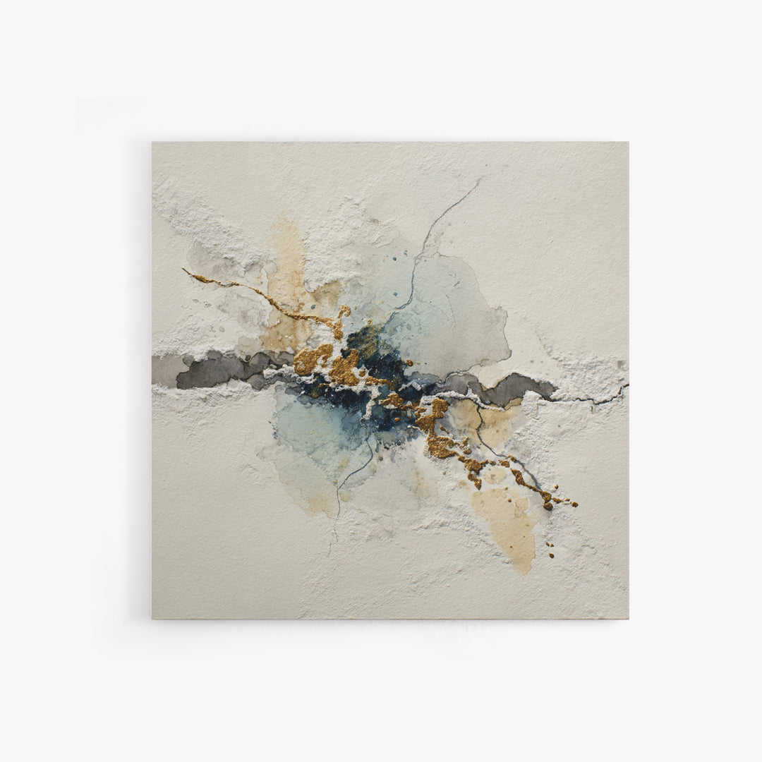 Minimal Black Ink Composition Framed Canvas Print, Above Sofa Art, Farmhouse Decor, Living Room Decor, Fine Art, Statement, ASA-1x1-8