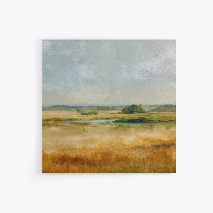Wide Olive and Beige Meadow Panorama Canvas Print, Above Sofa Art, Bauhaus Print, Living Room Decor, Fine Art, Statement, ASA-1x1-82
