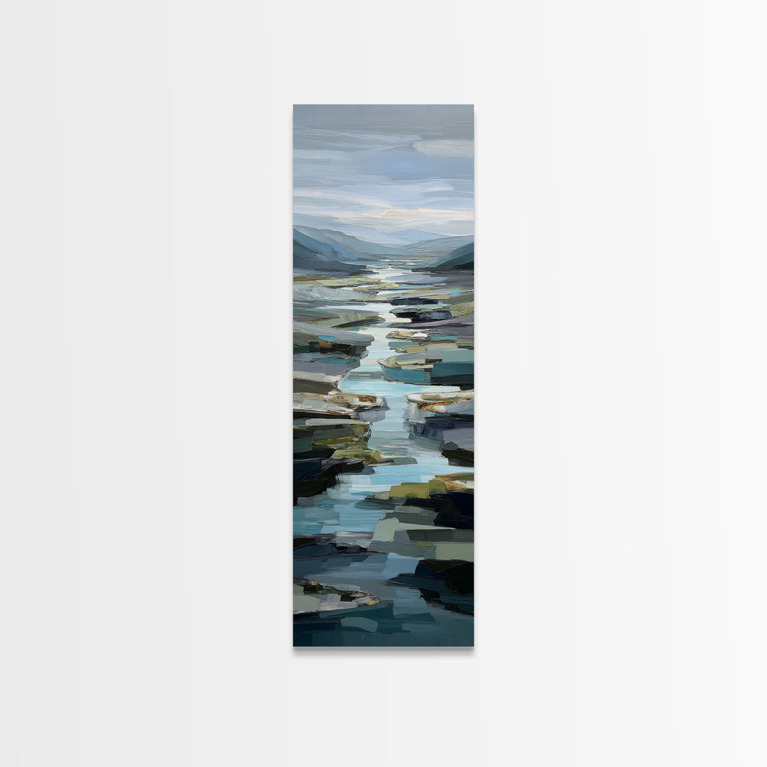 Abstract River Bends Canvas Print, Above Sofa Art, Living Room Decor, Fine Art, Statement 311, Set of Prints, Above Bed Decor, ASA-1x3-11