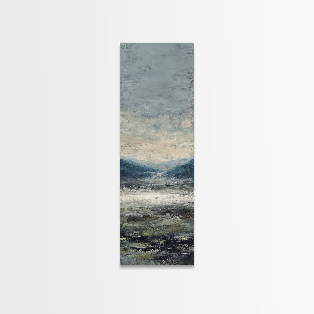 Gallery Style Landscape with Expansive Negative Space Canvas Print, Above Sofa Art, Bauhaus Print, Living Room Decor, Statement, ASA-1x3-12