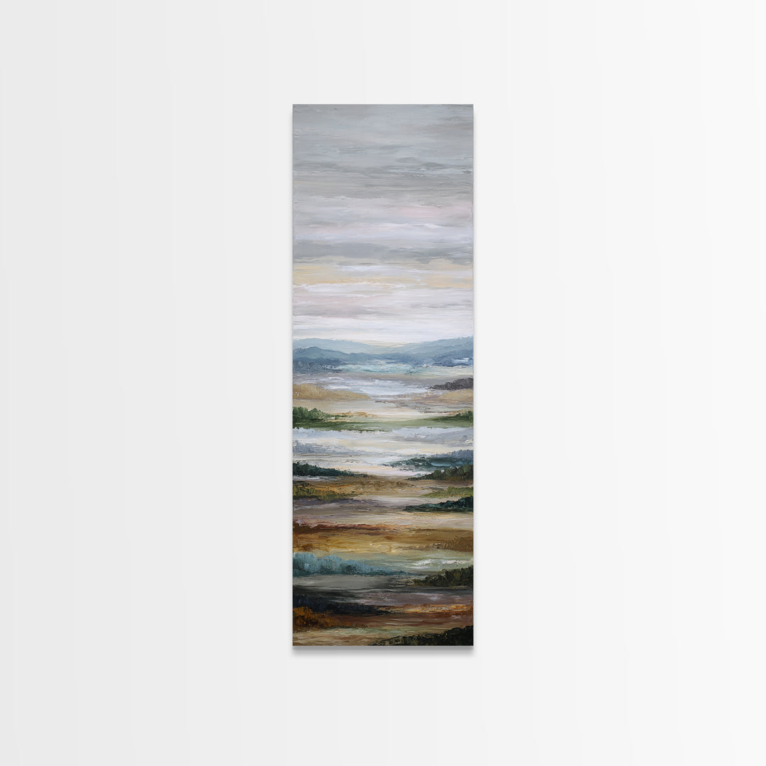Oversized Abstract Landscape Canvas Print, Above Sofa Art, Bauhaus Print, Living Room Decor, Oil Painting, Statement, ASA-1x3-13