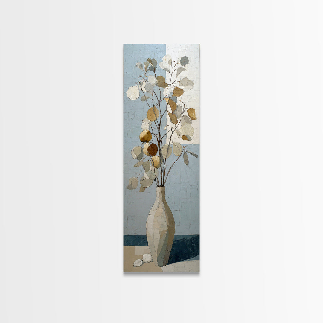 Large Neutral Still Life Canvas Print, Above Sofa Art, Living Room Wall Art, Living Room Decor, Watercolor Art, Statement, ASA-1x3-2