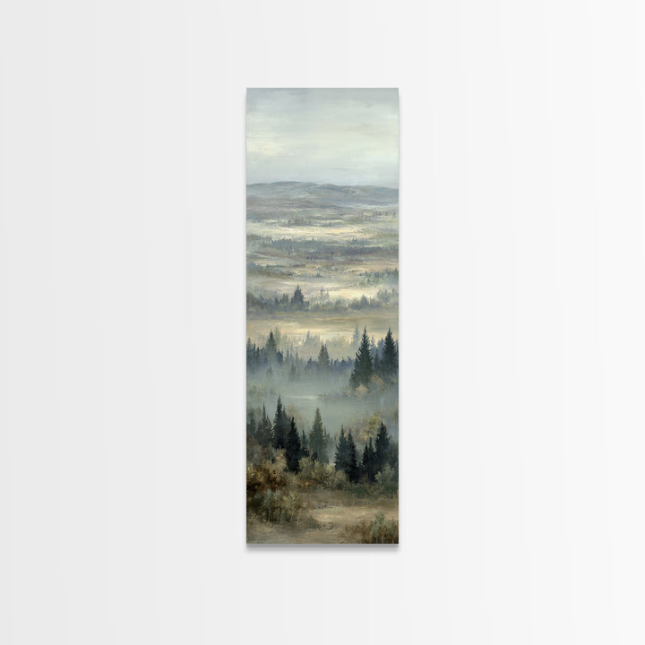 Wide Olive and Beige Meadow Panorama Canvas Print, Above Sofa Art, Canvas Print, Living Room Decor, Oil Painting, Statement, ASA-1x3-22