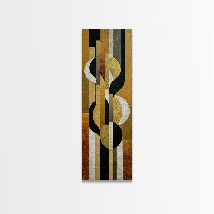 Luxury Monochrome Stone Composition Framed Canvas Print, Above Sofa Art, Living Room Decor, Watercolor Art, Statement, ASA-1x3-31