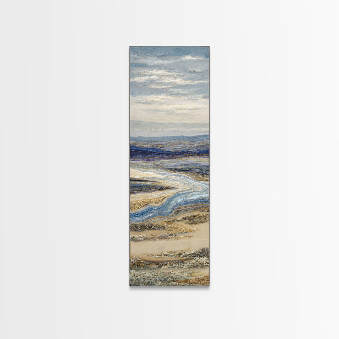 Abstract River Bends Canvas Print, Above Sofa Art, Fine Art Print, Living Room Decor, Abstract Art, Statement, ASA-1x3-35