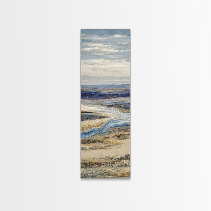 Abstract River Bends Canvas Print, Above Sofa Art, Fine Art Print, Living Room Decor, Abstract Art, Statement, ASA-1x3-35