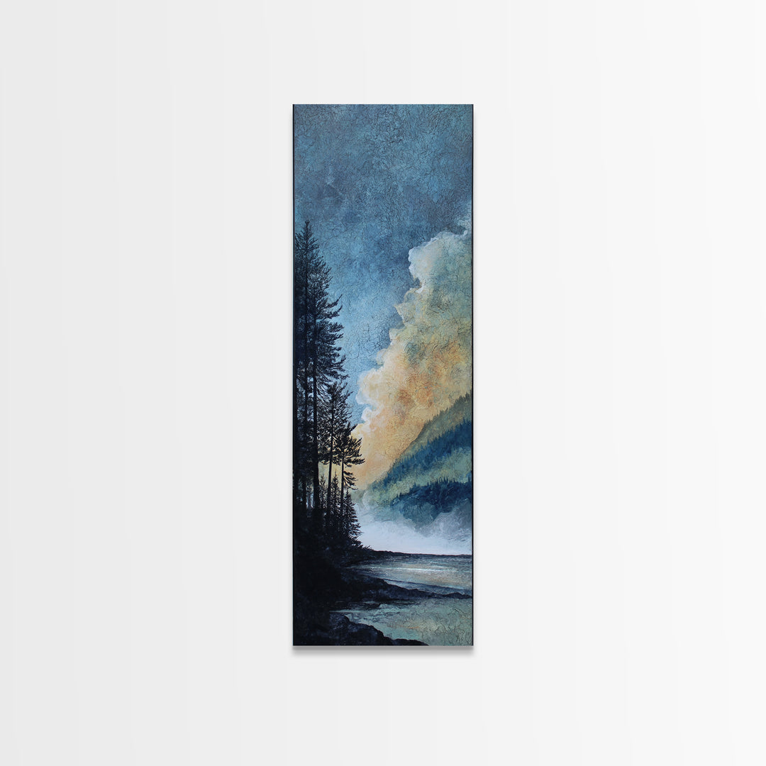Gallery Style Landscape with Expansive Negative Space Canvas Print, Above Sofa Art, Modern Decor, Living Room Decor, Statement, ASA-1x3-36