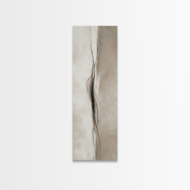 Minimal Black Ink Composition Canvas Print, Above Sofa Art, Statement Artwork, Living Room Decor, Fine Art, Statement, ASA-1x3-44