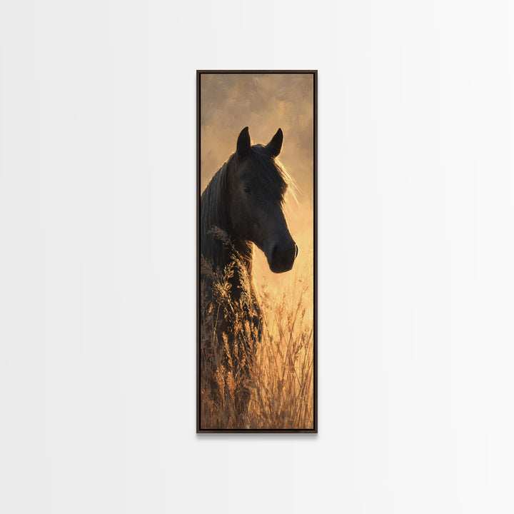 Statement Horse Silhouette Canvas Print, Above Sofa Art, Bedroom Wall Art, Living Room Decor, Fine Art, Statement, Wall Decor, ASA-1x3-49