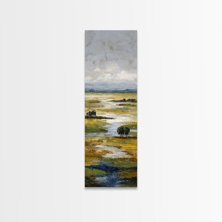 Gallery Style Landscape with Expansive Negative Space Canvas Print, Above Sofa Art, Art Print, Living Room Decor, Statement, ASA-1x3-60