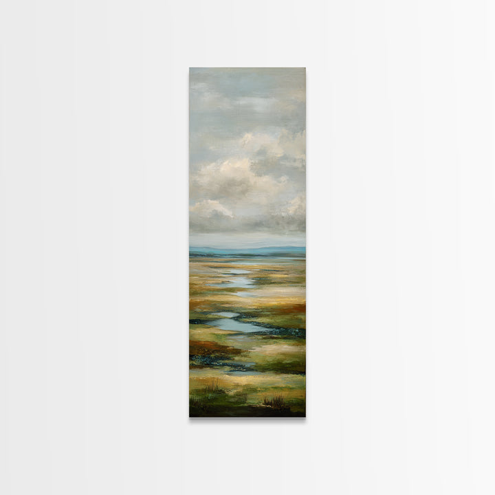 Oversized Abstract Landscape Framed Canvas Print, Above Sofa Art, Modern Decor, Living Room Decor, Fine Art, Statement, ASA-1x3-61