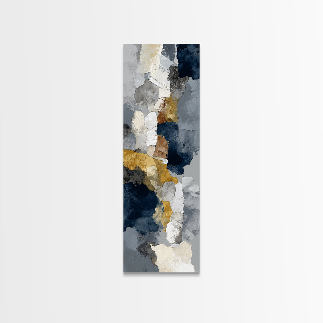 Luxury Monochrome Stone Composition Canvas Print, Above Sofa Art, Modern Decor, Living Room Decor, Fine Art, Statement, ASA-1x3-7