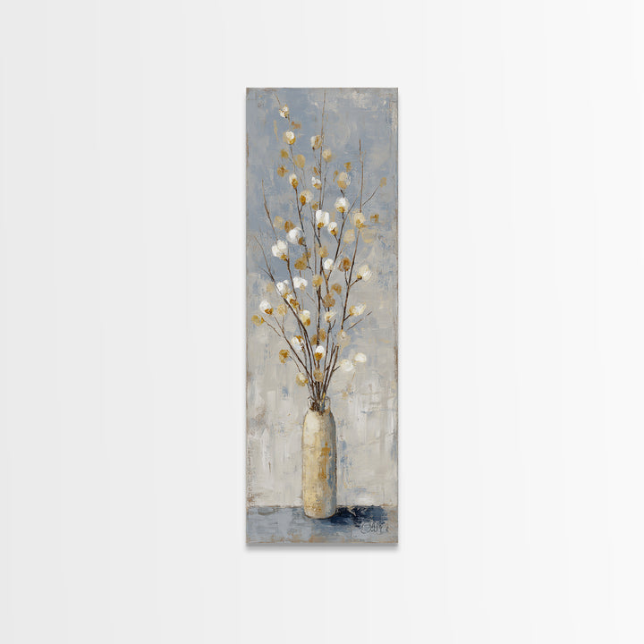 Large Neutral Still Life Framed Canvas Print, Above Sofa Art, Japandi Wall Art, Living Room Decor, Watercolor Art, Statement, ASA-1x3-74