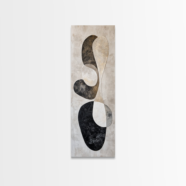 Large Modern Organic Shapes Canvas Print, Above Sofa Art, Neutral Decor, Living Room Decor, Abstract Art, Statement, Wall Art, ASA-1x3-86