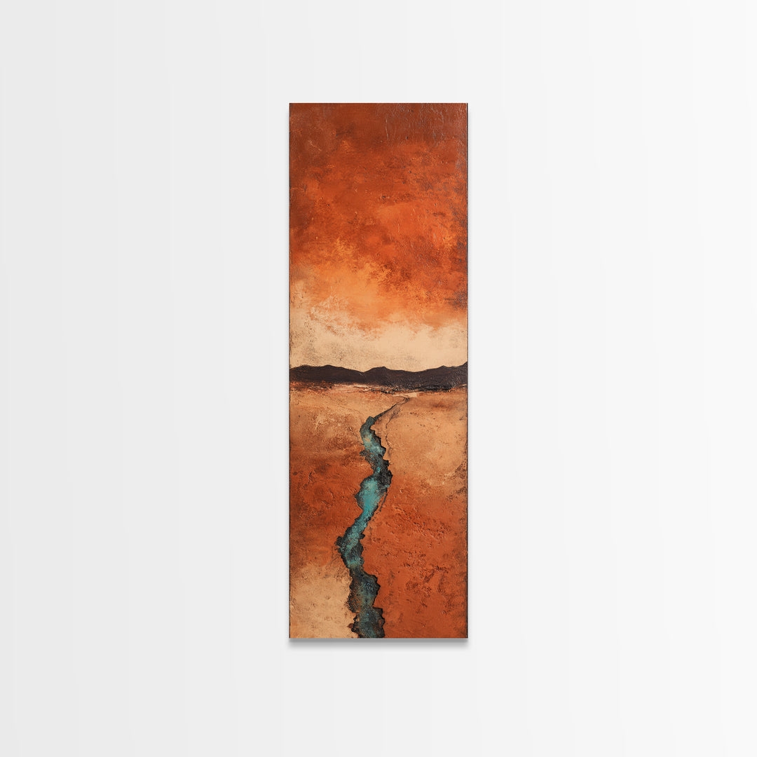 Abstract Canyon Landscape Framed Canvas Print, Above Sofa Art, Wall Art Print, Living Room Decor, Fine Art, Statement, ASA-1x3-91