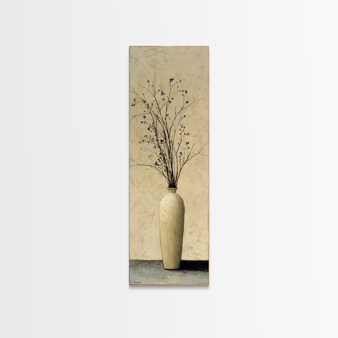 Large Neutral Still Life Canvas Print, Above Sofa Art, Botanical Wall Art, Living Room Decor, Fine Art, Statement, ASA-1x3-98