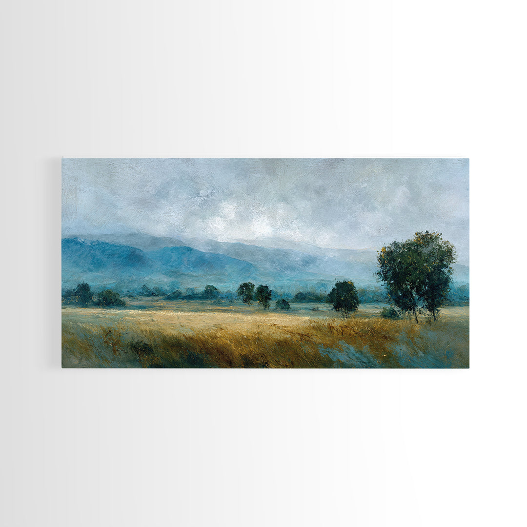 Gallery Style Landscape with Expansive Negative Space Canvas Print, Above Sofa Art, Fine Art Print, Living Room Decor, ASA-2x1-20