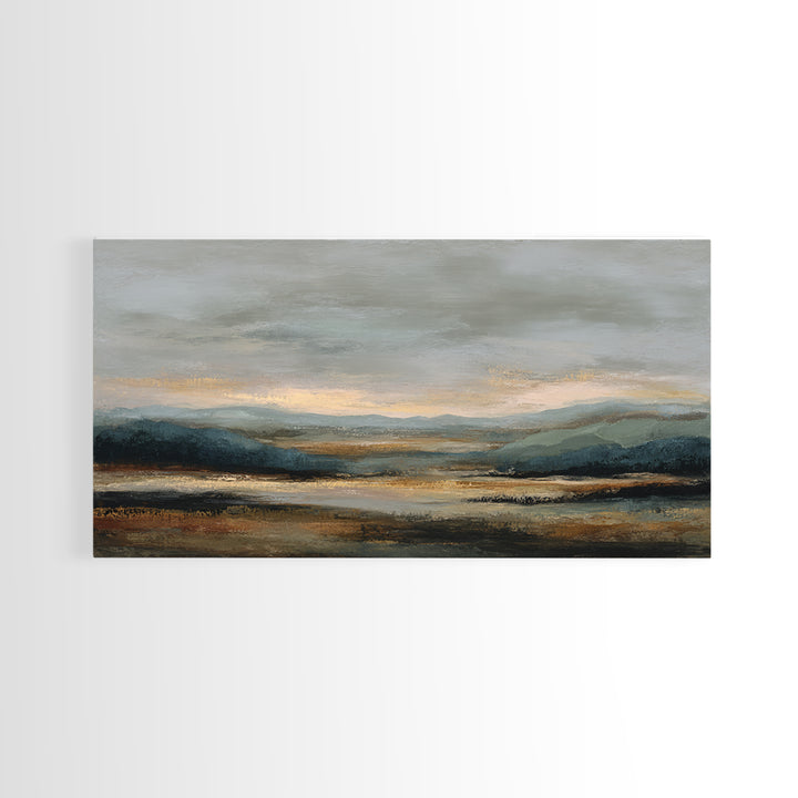 Oversized Abstract Landscape Canvas Print, Above Sofa Art, Luxury Decor, Living Room Decor, Statement, Canvas Wall Art, ASA-2x1-21