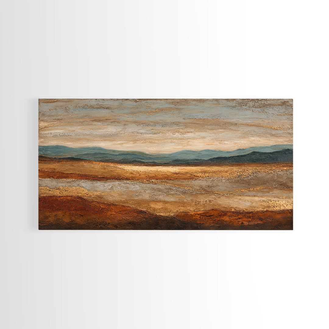 Abstract Canyon Landscape Framed Canvas Print, Above Sofa Art, Wall Decor, Living Room Decor, Fine Art, Statement, ASA-2x1-27