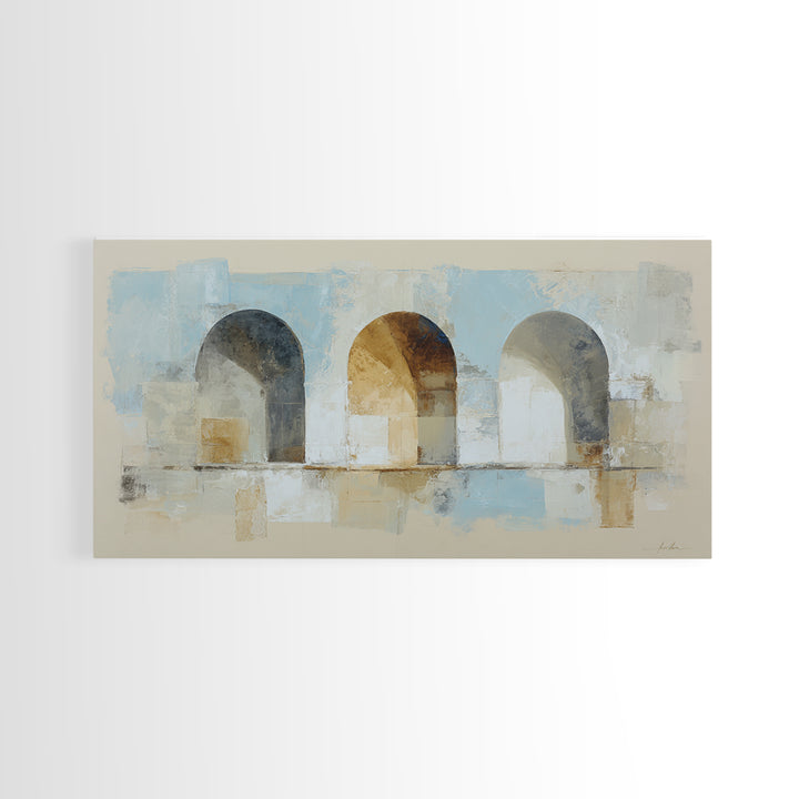 Architectural Arch Study Canvas Print, Above Sofa Art, Living Room Decor, Oil Painting, Statement, Oversized Wall Art, ASA-2x1-77