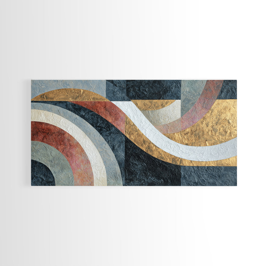 Textured Plaster Abstract Framed Canvas Print, Above Sofa Art, Above Bed Decor, Living Room Decor, Abstract Art, Statement, ASA-2x1-79