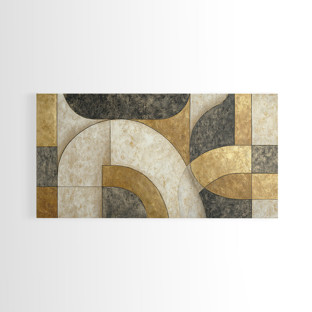 Luxury Monochrome Stone Composition Framed Canvas Print, Above Sofa Art, Living Room Wall Art, Living Room Decor, Statement, ASA-2x1-87