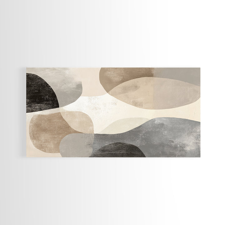 Large Modern Organic Shapes Canvas Print, Above Sofa Art, Minimalist Decor, Living Room Decor, Statement, Frame Tv Art, ASA-2x1-94