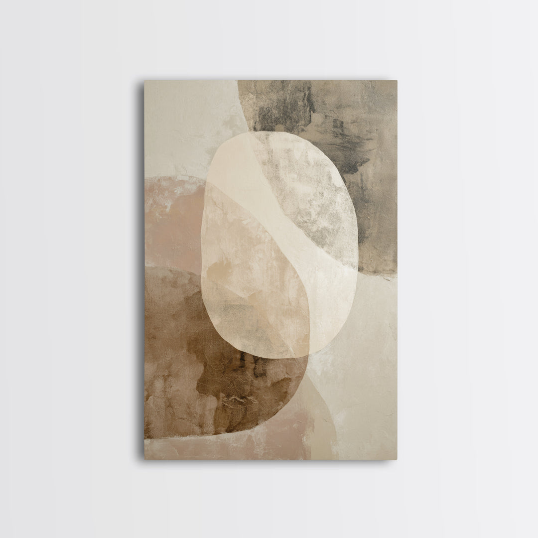 Large Modern Organic Shapes Canvas Print, Above Sofa Art, Neutral Decor, Living Room Decor, Abstract Art, Statement, Wall Art, ASA-2x3-10