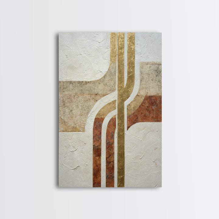 Textured Plaster Abstract Framed Canvas Print, Above Sofa Art, Set of 3 Prints, Living Room Decor, Abstract Art, Statement, ASA-2x3-19