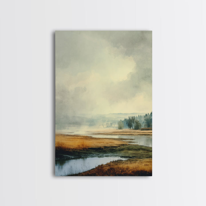 Gallery Style Landscape with Expansive Negative Space Canvas Print, Above Sofa Art, Canvas Print, Living Room Decor, Statement, ASA-2x3-32