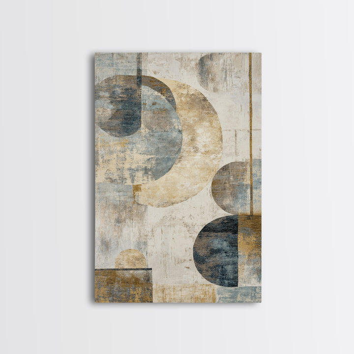 Large Modern Organic Shapes Framed Canvas Print, Above Sofa Art, Luxury Decor, Living Room Decor, Abstract Art, Statement, ASA-2x3-34