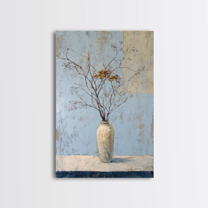Large Neutral Still Life Framed Canvas Print, Above Sofa Art, Statement Artwork, Living Room Decor, Fine Art, Statement, ASA-2x3-46