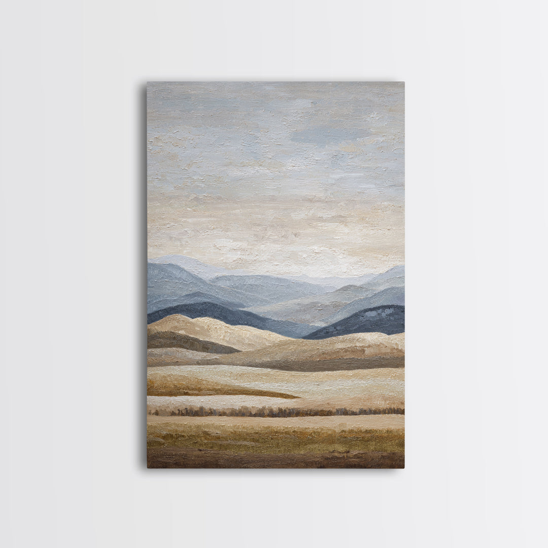 Sunlit Rolling Hills Canvas Print, Above Sofa Art, Minimalist Decor, Living Room Decor, Fine Art, Statement, Frame Tv Art, ASA-2x3-49