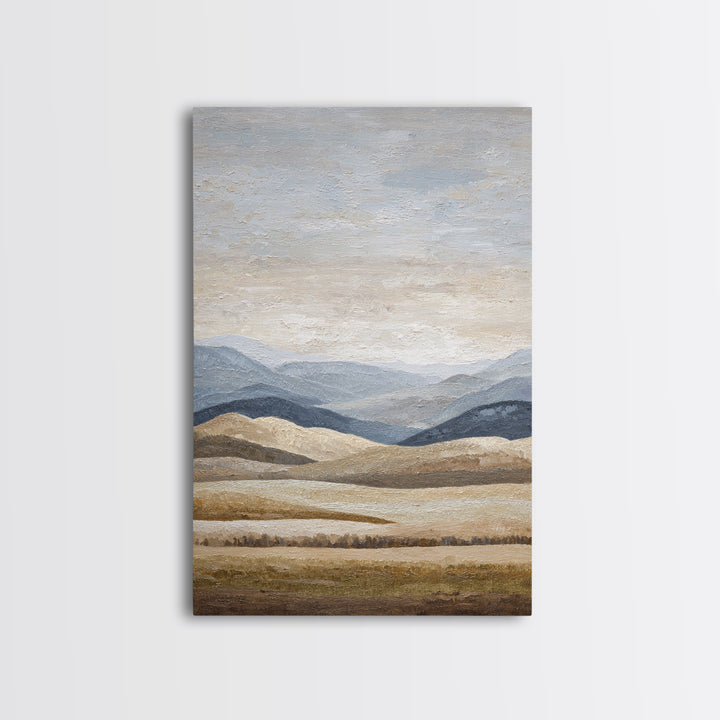 Sunlit Rolling Hills Canvas Print, Above Sofa Art, Minimalist Decor, Living Room Decor, Fine Art, Statement, Frame Tv Art, ASA-2x3-49