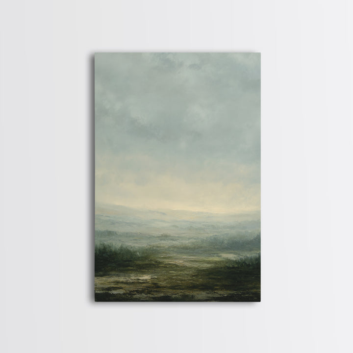 Gallery Style Landscape with Expansive Negative Space Canvas Print, Above Sofa Art, Coastal Wall Art, Living Room Decor, ASA-2x3-56