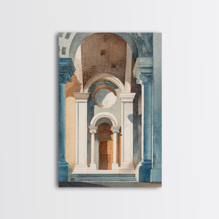 Architectural Arch Study Canvas Print, Above Sofa Art, Printable Wall Art, Living Room Decor, Statement, Wall Art Print, ASA-2x3-65