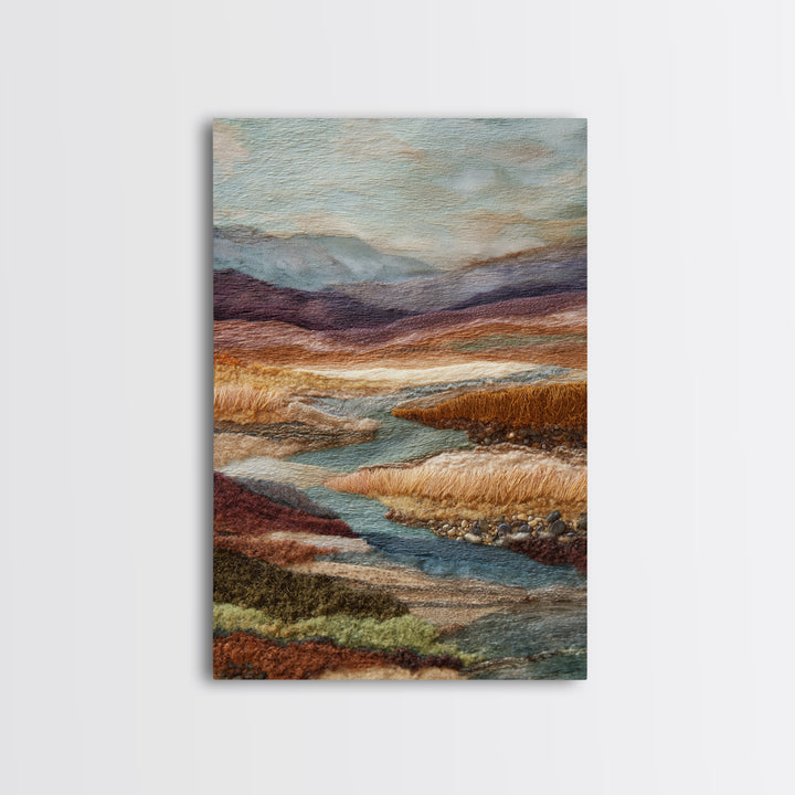 Abstract River Bends Canvas Print, Above Sofa Art, Statement Artwork, Living Room Decor, Abstract Art, Statement, ASA-2x3-79