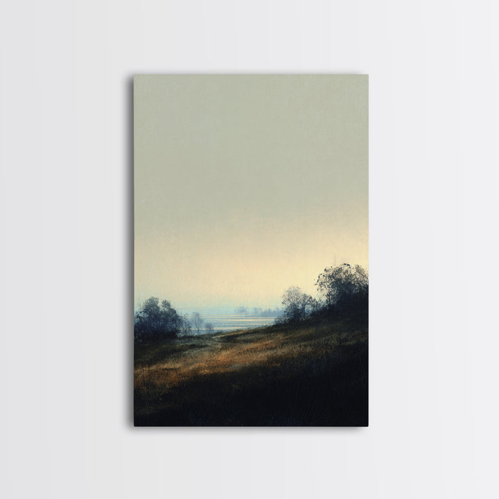 Gallery Style Landscape with Expansive Negative Space Canvas Print, Above Sofa Art, Boho Wall Art, Living Room Decor, Statement, ASA-2x3-8