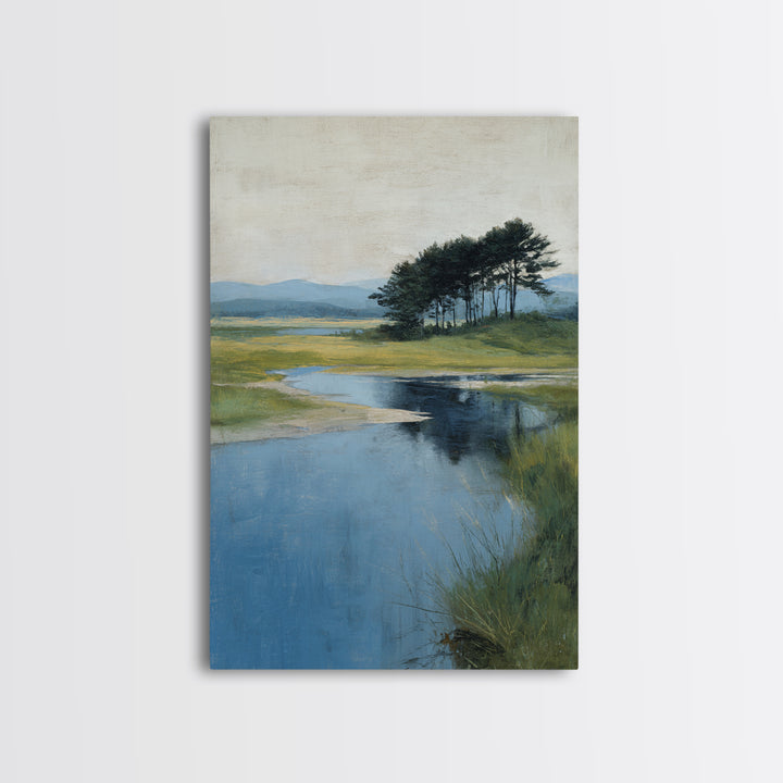 Gallery Style Landscape with Expansive Negative Space Canvas Print, Above Sofa Art, Fine Art Print, Living Room Decor, ASA-2x3-80